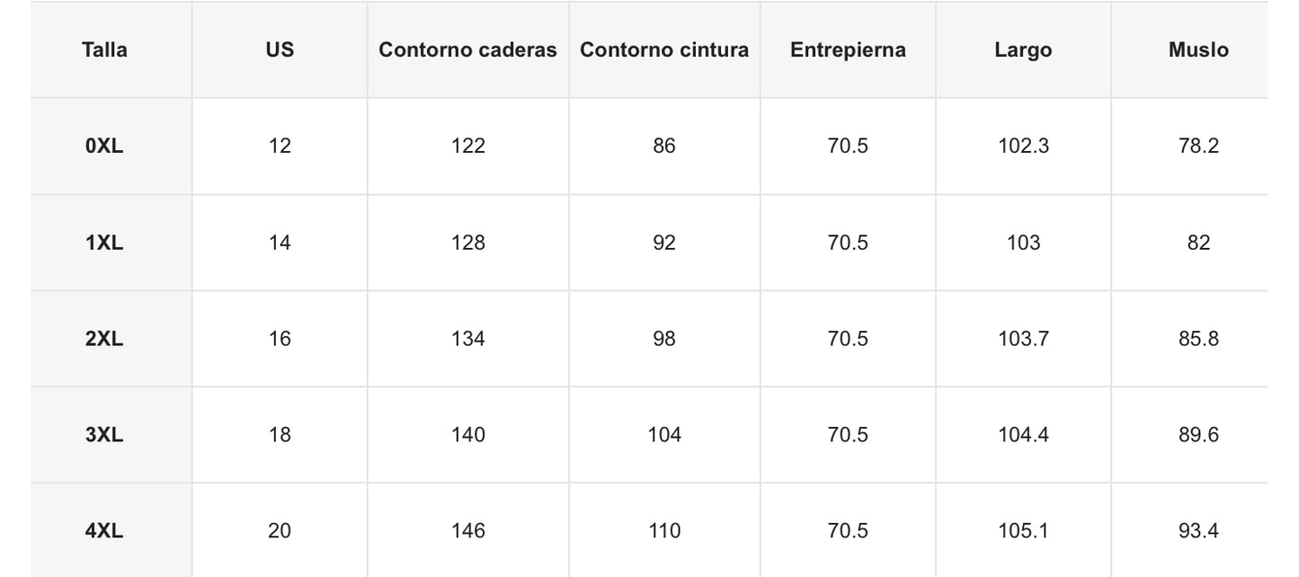 Pantalón cargo sizes 1XL y 2XL