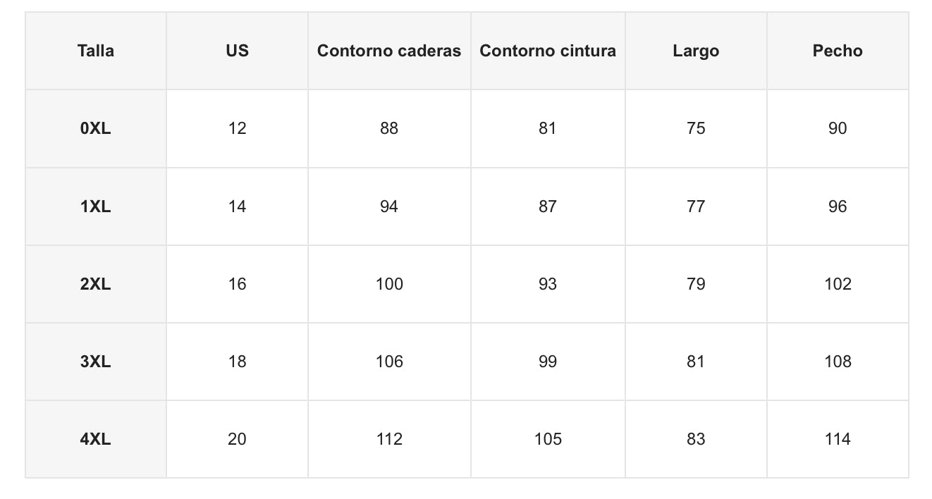 Traje de baño plus Sizes 2XL y 3XL